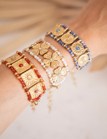 Armband - Precious Squares - Bordeaux/Gold