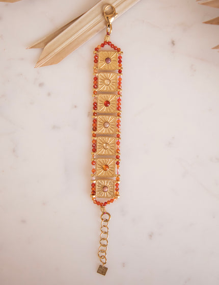 Armband - Precious Squares - Bordeaux/Gold