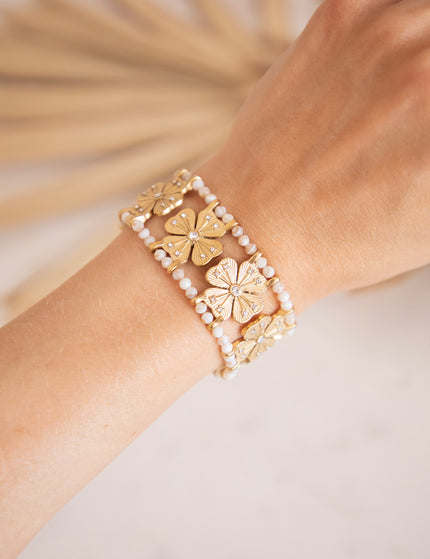 Armband - Precious Petals - Perlmutt/Gold