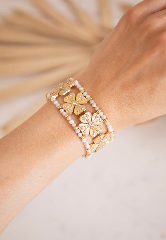 Precious Petals Pearly/Gold - Bracelet