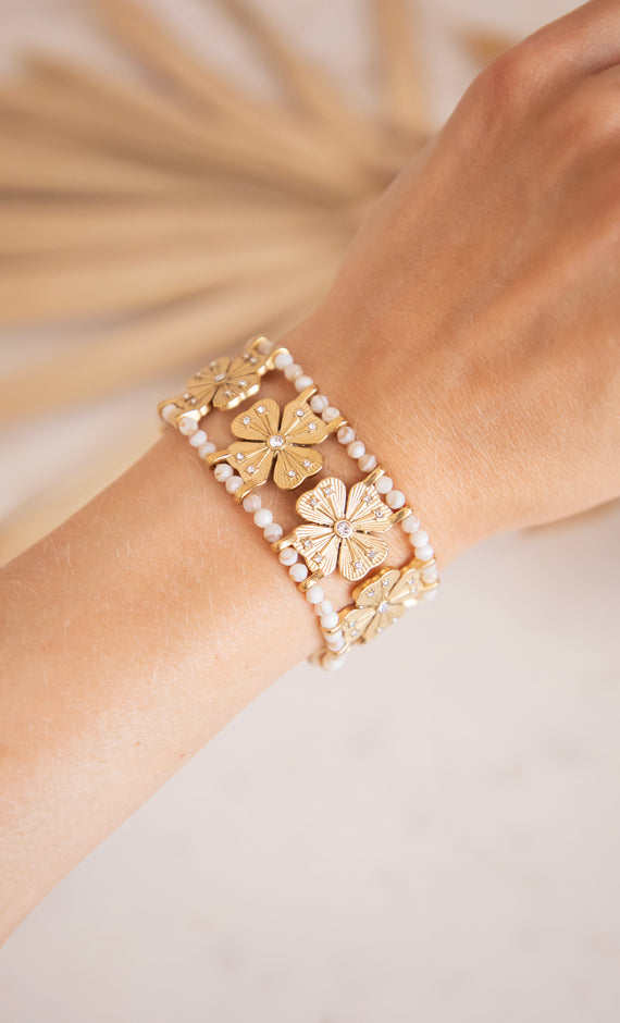 Precious Petals Pearly/Gold - Bracelet