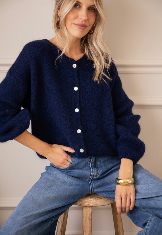 Belle Axelle Navy - Cardigan