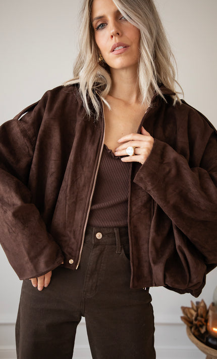 Bowie Suede Choco - Jacket