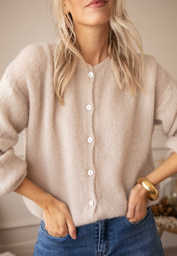 Belle Axelle Café Au Lait - Cardigan