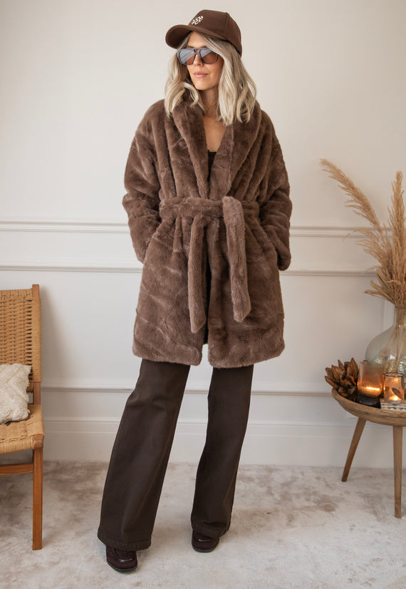 Jacke - Fur & Fab - Choco