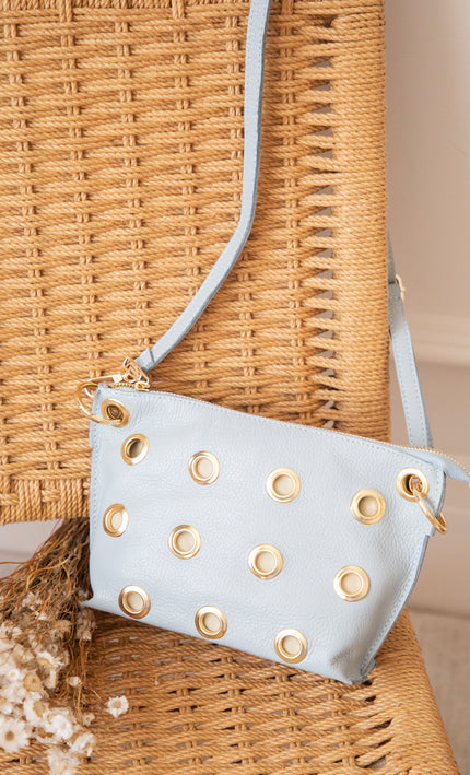 Leather Rebel Soft Blue - Handbag
