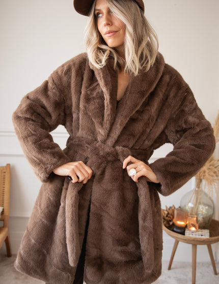 Fur & Fab Choco - Coat