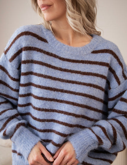 Samantha Stripe Blue/Brown - Sweater