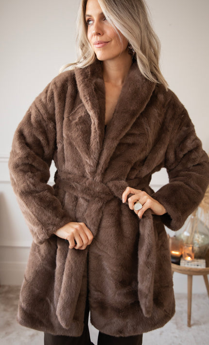 Fur & Fab Choco - Coat