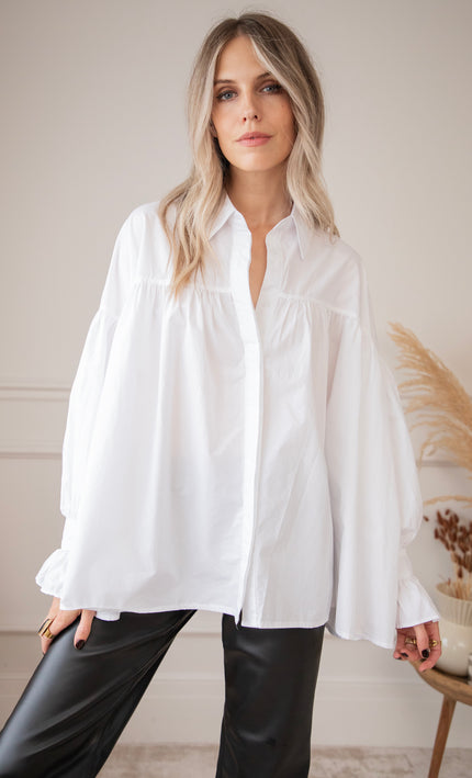 Lucinda Loose White - Blouse