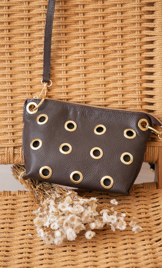 Leather Rebel Choco - Handtas