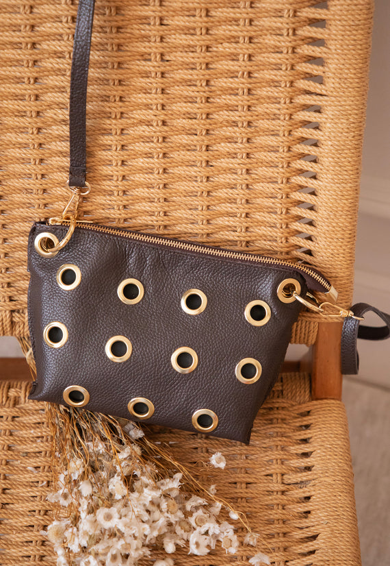 Leather Rebel Choco - Handbag