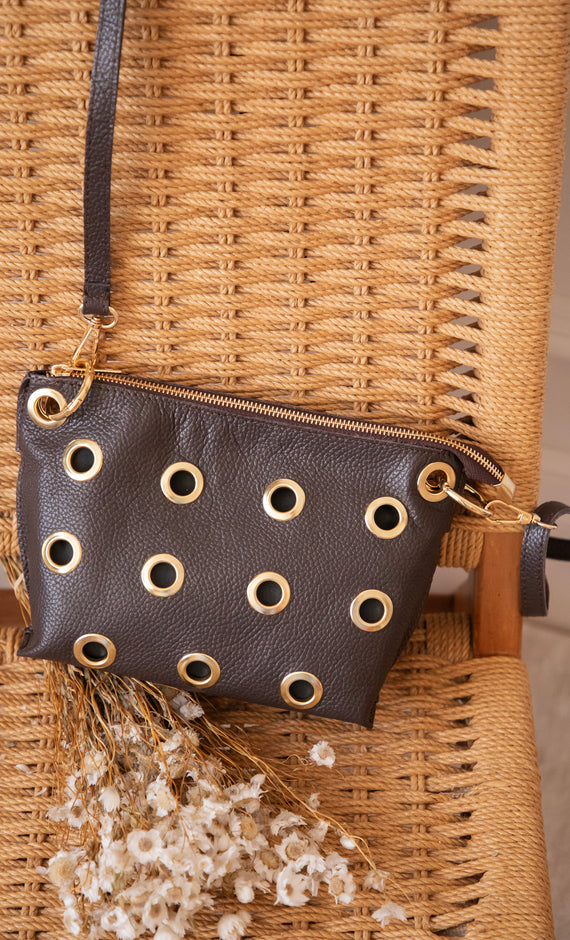 Leather Rebel Choco - Handtas