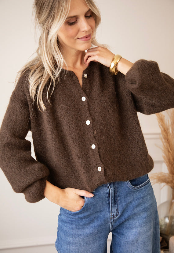 Belle Axelle Cocoa - Cardigan