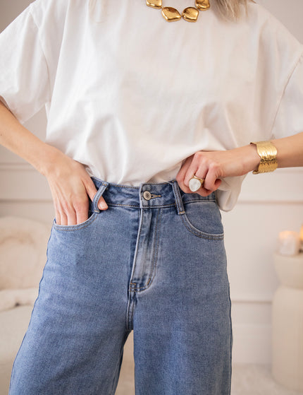 Wide Wildflower Blue - Jeans
