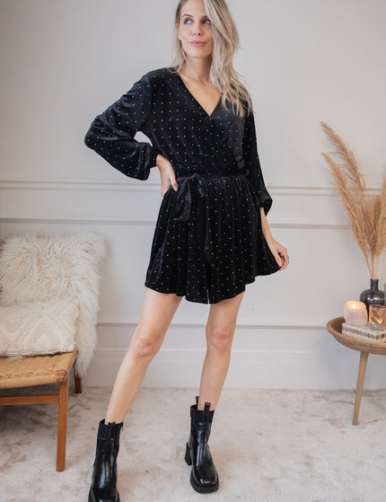 Velvet Dreams Black - Playsuit