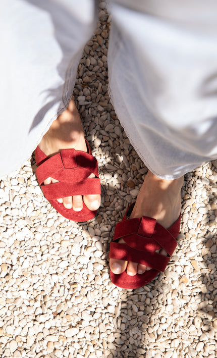 Sandalen - Strolling Straps Suede - Bordeaux