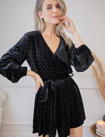 Velvet Dreams Black - Playsuit