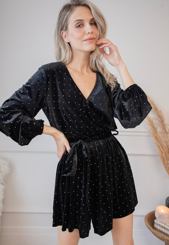 Velvet Dreams Black - Playsuit