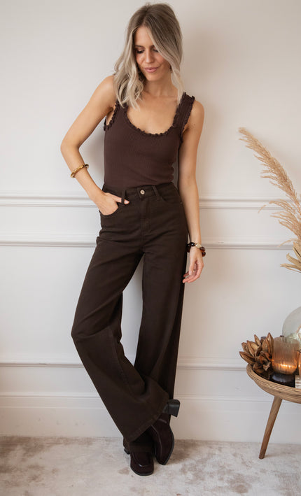 Jeans - Gabriëlla Wide - Choco