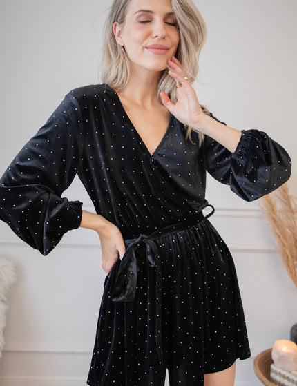 Velvet Dreams Black - Playsuit