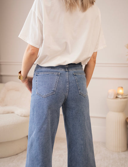 Wide Wildflower Blue - Jeans