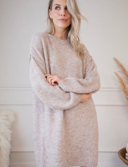 Bea Taupe - Sweater Dress