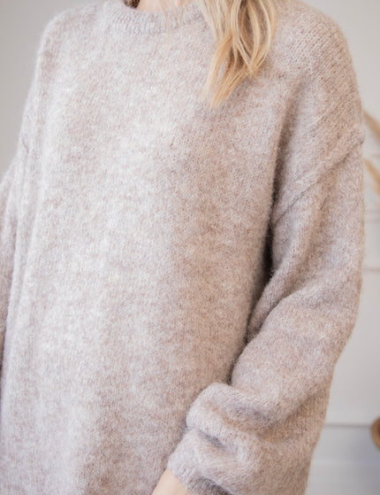 Bea Taupe - Sweater Dress