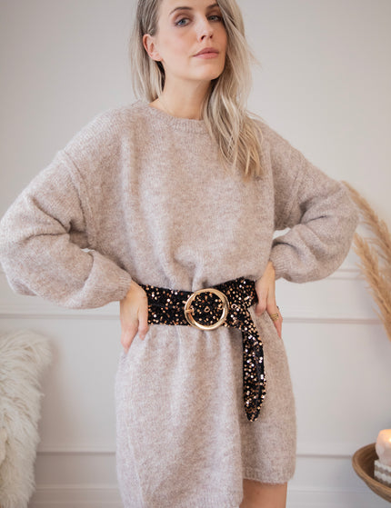 Bea Taupe - Sweater Dress