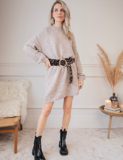 Bea Taupe - Sweater Dress