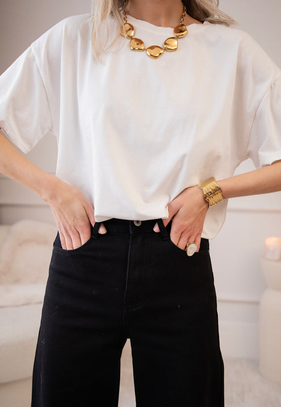 Wide Wildflower Black - Jeans