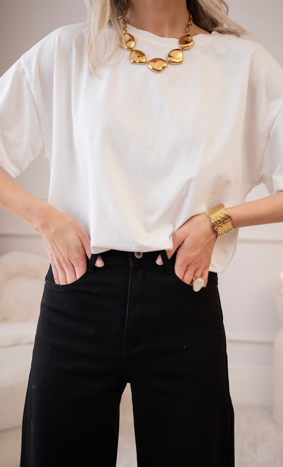 Jeans - Wide Wildflower - Schwarz