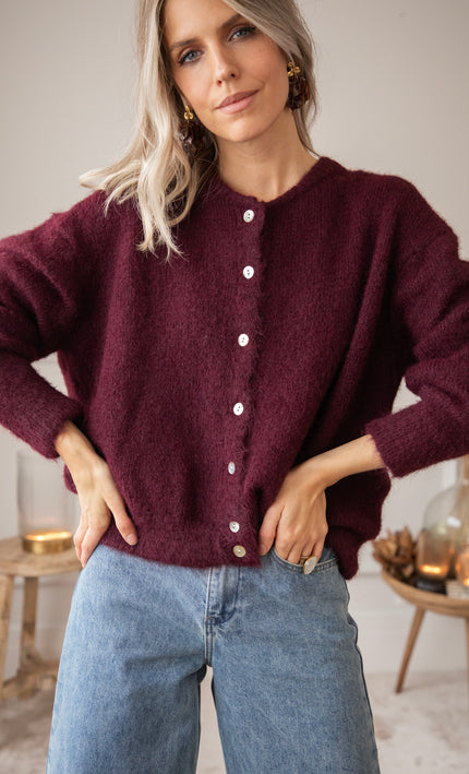 Zora Burgundy - Cardigan
