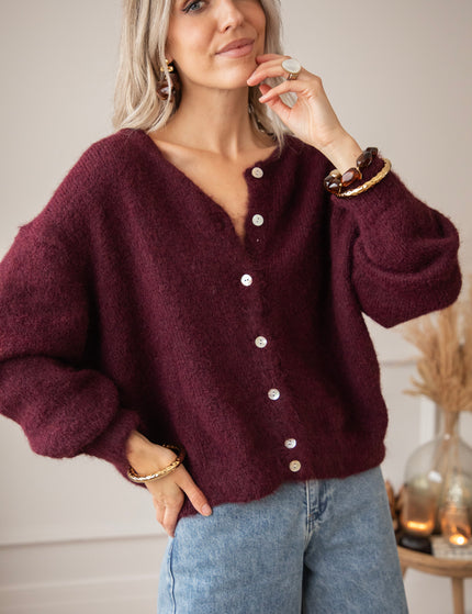 Zora Burgundy - Cardigan