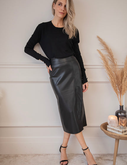 Axelle Leather Black - Skirt