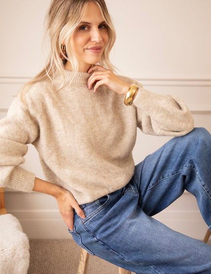 Noa Knit Light Taupe - Trui
