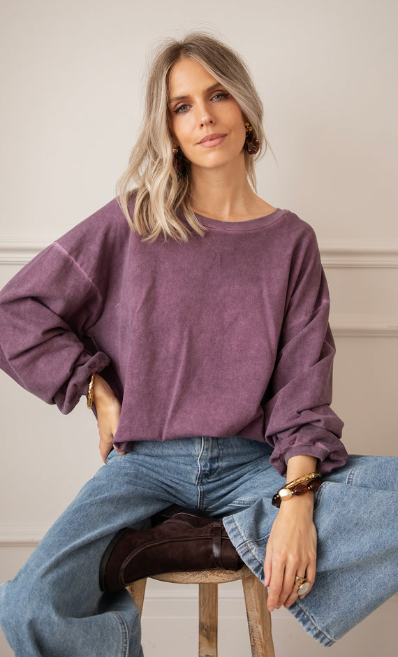 Easy Days Plum - Sweater