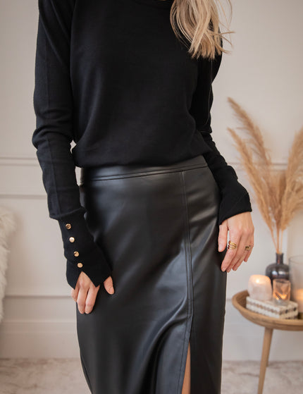 Axelle Leather Black - Skirt