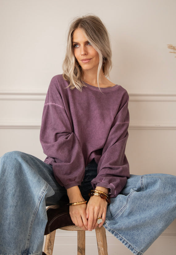 Pullover - Easy Days - Pflaume