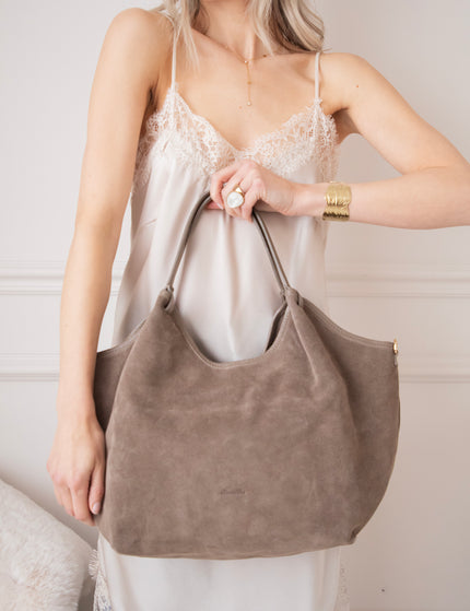 Syma Suede Taupe - Handtas