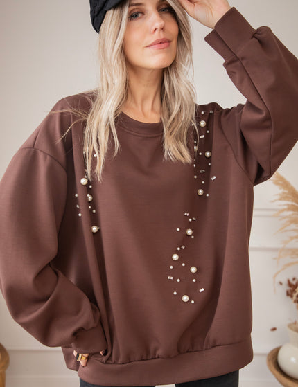 Diamonds & Pearls Brown - Sweater