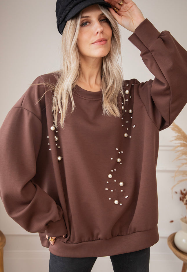 Pullover - Diamonds & Pearls - Braun