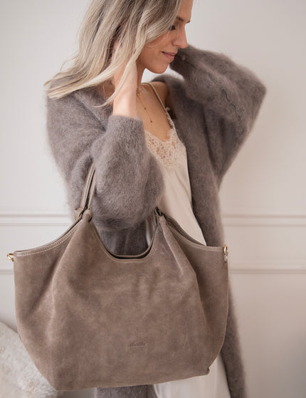 Syma Suede Taupe - Handtas