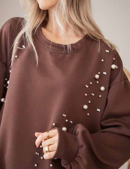 Diamonds & Pearls Brown - Sweater