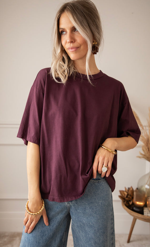 T-Shirt - Basic Bea - Pflaume