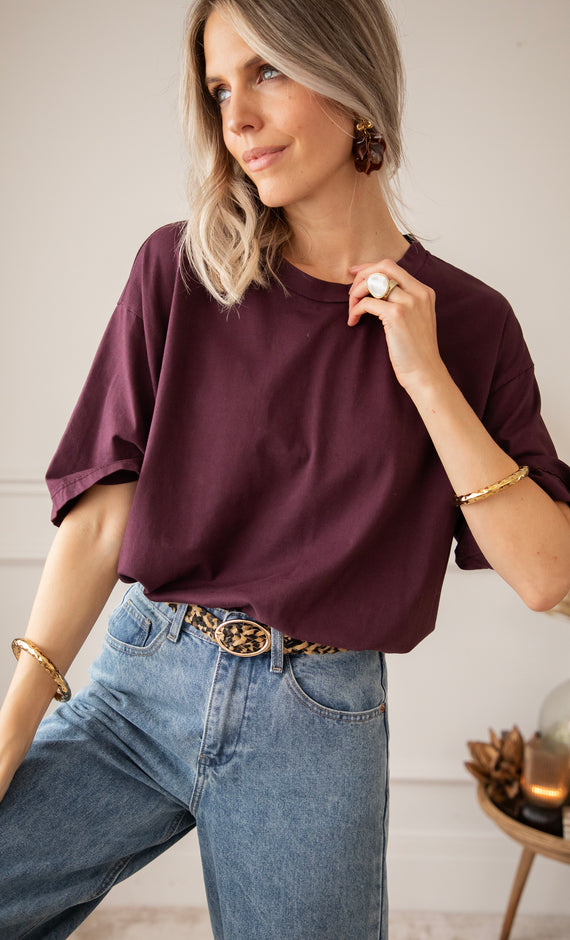 T-Shirt - Basic Bea - Pflaume