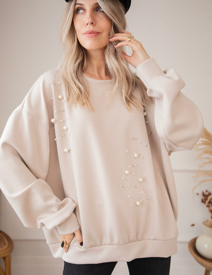 Diamonds & Pearls Taupe - Sweater