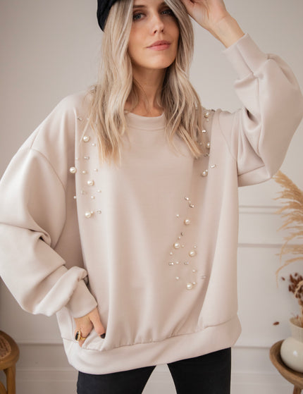 Diamonds & Pearls Taupe - Sweater