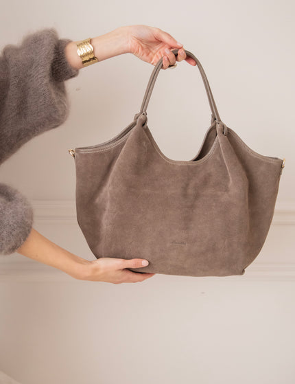 Syma Suede Taupe - Handtas