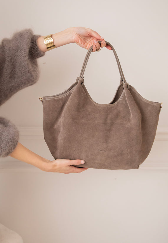 Syma Suede Taupe - Handtas